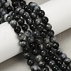 Natural Hawk's Eye Beads Strands G-S333-6mm-027-01-5