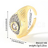 Brass Micro Pave Cubic Zirconia Cuff Open Rings IM2019-2-2