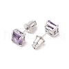 Rack Plating Brass Micro Pave Cubic Zirconia Stud Earrings EJEW-I304-01P-04-2