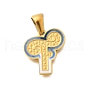 304 Stainless Steel Pendants STAS-K297-01G-F-1