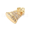 Brass Micro Pave Cubic Zirconia Charms KK-P278-09G-2