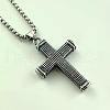 Stylish Stainless Steel Cross Pendant Necklaces for Men's Fashion Accessories GA9172-3