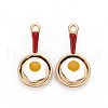 Rack Plating Alloy Enamel Pendants ENAM-N055-031-A01-NR-2