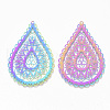 Ion Plating(IP) 201 Stainless Steel Filigree Big Pendants X-STAS-S108-59-2