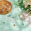 Beebeecraft 20Pcs 2 Styles Brass Stud Earring Findings KK-BBC0015-13-4