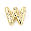 Brass Micro Pave Clear Cubic Zirconia Pendants KK-E093-04G-W-1