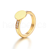 Elegant Stainless Steel Round Rhinestone Ring Suitable for Daily Wear for Women LL7523-3-1