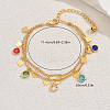 Brass Curb Chain Multi-strand Bracelets YZ2574-5