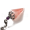 Natural Rose Quartz Dowsing Pendulum Big Pendants G-H285-02P-12-4