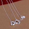 Trendy Silver Color Plated Brass Infinity Pendant Necklaces For Women NJEW-BB12794-3