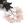 Halloween Theme Natural Rose Quartz Chips Tree of Life Decorations DJEW-B013-02I-2