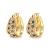 Brass Micro Pave Cubic Zirconia Hoop Earrings EJEW-F895-23B-G-4