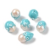 Natural Cultured Freshwater Pearl Enamel Beads PEAR-G014-05B-1