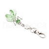 Angel Glass Pendant Decorations HJEW-MZ00261-04-4