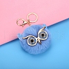 Owl Furry Pom-Pom Keychain for Women PW-WG49E57-08-1