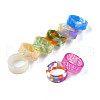 Resin Wide Band Cuff Ring RJEW-T022-013-3