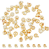 HOBBIESAY 50Pcs 2 Style Brass Crimp Beads KK-HY0002-84-1