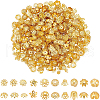  600Pcs 10 Style Plated Iron Fancy Bead Caps IFIN-NB0001-42-1