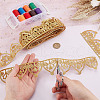 Ethnic Style Iron on/Sew on Polyester Metallic Embroidery Flower Ribbon SRIB-WH0011-204C-3