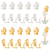  100Pcs Brass Clip-on Earring Findings FIND-PH0002-55B-1