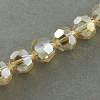 Electroplate Glass Beads Strands EGLA-R016-4m-22-2
