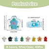 40pcs 8 colors Handmade Bumpy Lampwork Beads LAMP-HS0001-07-3