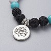 Buddhist Theme Synthetic Turquoise BJEW-JB04872-01-2