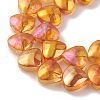 Transparent Electroplate Glass Bead Strands EGLA-P050-FR04-2