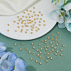 FIBLOOM 100Pcs Brass Beads KK-FI0001-03B-4