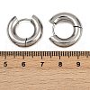 202 Stainless Steel Polishing Hoop Earrings EJEW-M106-02P-08-5