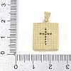 Rack Plating Brass Micro Pave Cubic Zirconia Pendants KK-P287-44A-G-3