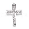 Brass Micro Pave Cubic Zirconia Charms ZIRC-P060-04P-1