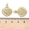 Rack Plating Brass Micro Pave Cubic Clear Zirconia Pendants KK-M280-12G-3