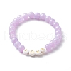 Round Imitation Gemstone & Plating Beads Stretch Bracelet Sets BJEW-JB06409-03-3