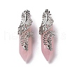 Natural Rose Quartz Pendants G-E059-02AS-05-2