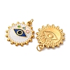 304 Stainless Steel Enamel Pendants STAS-U061-35G-02-2