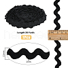 DICOSMETIC 26 Yards Polyester Wave Bending Fringe Trim DIY-DC0002-42B-2