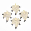 Autumn Theme Brass Rhinestone Big Pendants KK-N215-12G-1