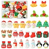 28Pcs 14 Styles DIY Christmas Theme Opaque Christmas Resin Cabochons FIND-YW0005-74-1