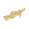 Brass Micro Pave Cubic Zirconia Pendants KK-R230-11G-2