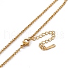 201 Stainless Steel Rolo Chain Necklace for Men Women NJEW-P268-A32-2X5-3