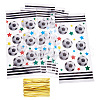 50Pcs OPP Plastic Football Printed Candy Storage Bags ABAG-TAC0014-05-2