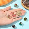 6Pcs 6 Colors Resin Cabochons RESI-CJ0004-27-4