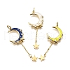 Brass Micro Pave Cubic Zirconia Pendants KK-K401-29G-1