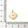 Brass Micro Pave Cubic Zirconia and Enamel Charms KK-Q098-04G-B-3