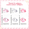 SUNNYCLUE 300Pcs 3 Colors Transparent Acrylic Beads OACR-SC0001-47A-2