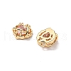 Brass Micro Pave Cubic Zirconia Pendants KK-A259-14G-2