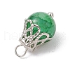 10Pcs Glass Pendants PALLOY-JF03217-4