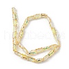 Electroplate Glass Beads Strands EGLA-L045-F-HP02-2
