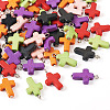60Pcs 6 Colors Dyed Synthetic Turquoise Pendants HJEW-TAC0047-3